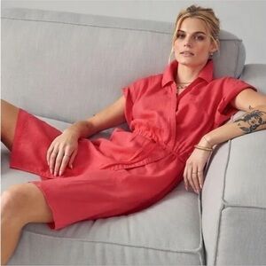 Athleta Playa Wrap Dress Passionfruit Coral